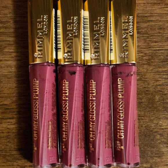 RIMMEL LONDON Oh My Gloss Plump Lot of 4 Juicy Lucy BNIP PLUMPING - Picture 1 of 5